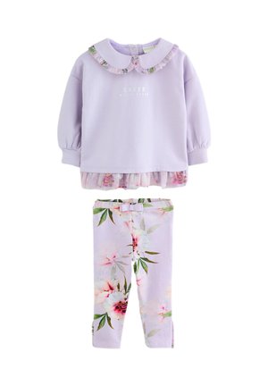 REGULAR FIT - 2 PIECE COLLARED AND PRINTED SET  - Felpa - lilac purple