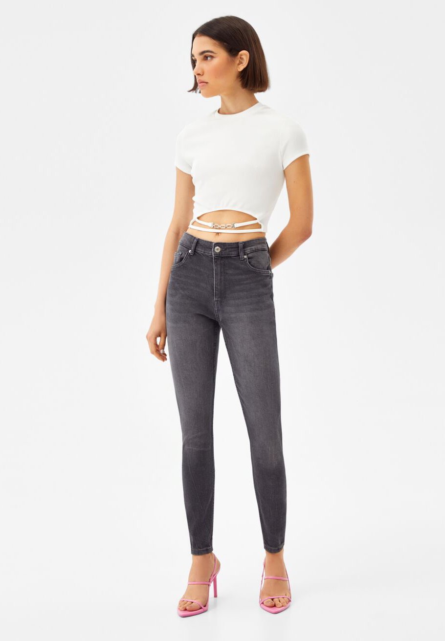 Bershka Jeans Skinny Fit - dark grey/grigio scuro - Zalando.it