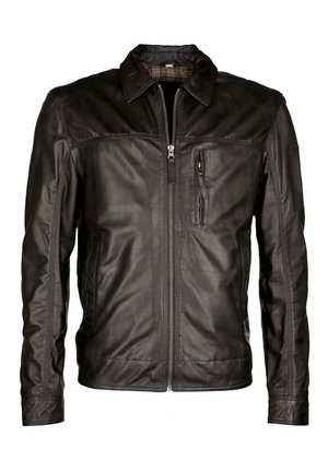 ALURAVE - Veste en cuir - black