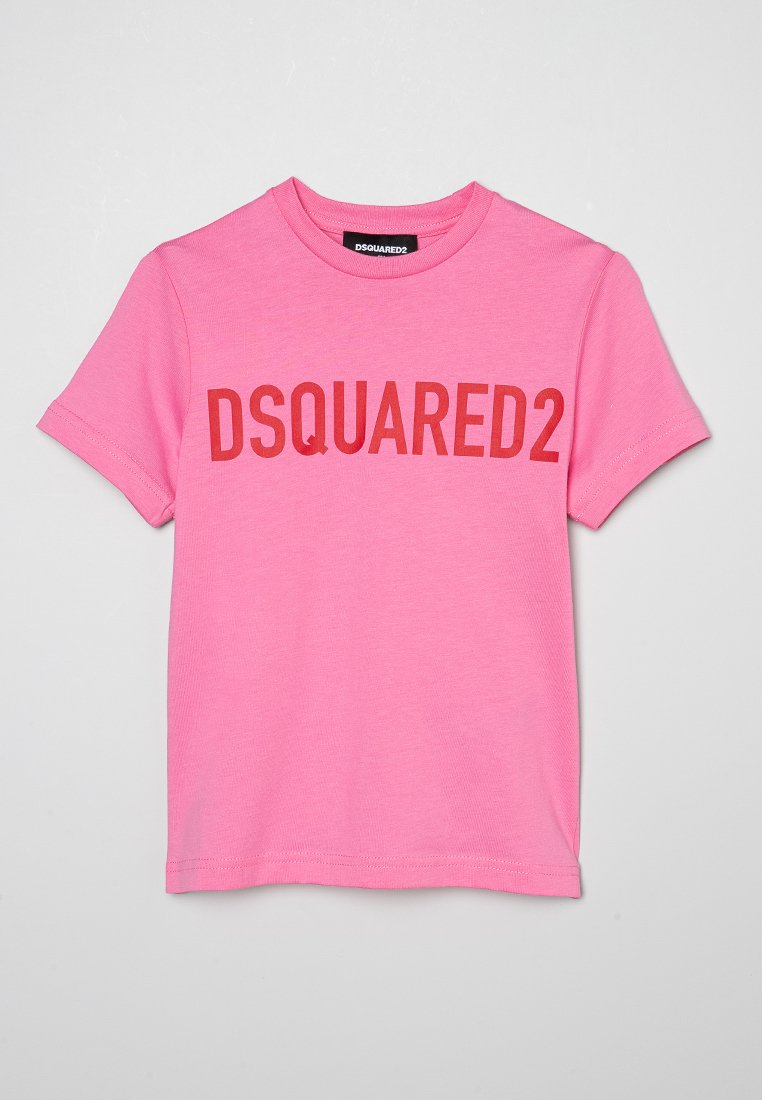 Dsquared2 T-shirt print donkerroze