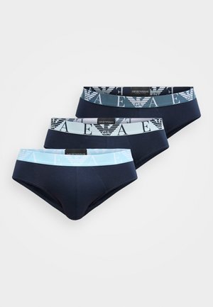 BOLD MONOGRAM PARTE BASSA BRIEFS 3 PACK - Cuecas - blue