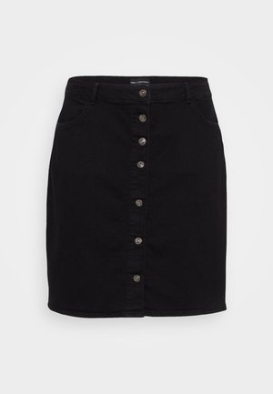 ONLY Carmakoma CARMANNI SKIRT - Trapecinis sijonas - black denim