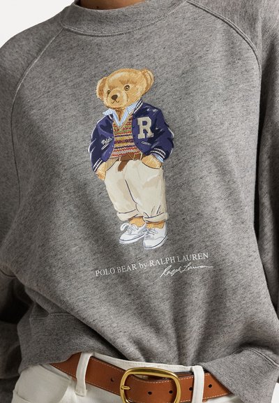 Polo Ralph Lauren POLO BEAR OVERSIZE FLEECE CREWNECK - Sweatshirt - dark vintage heather