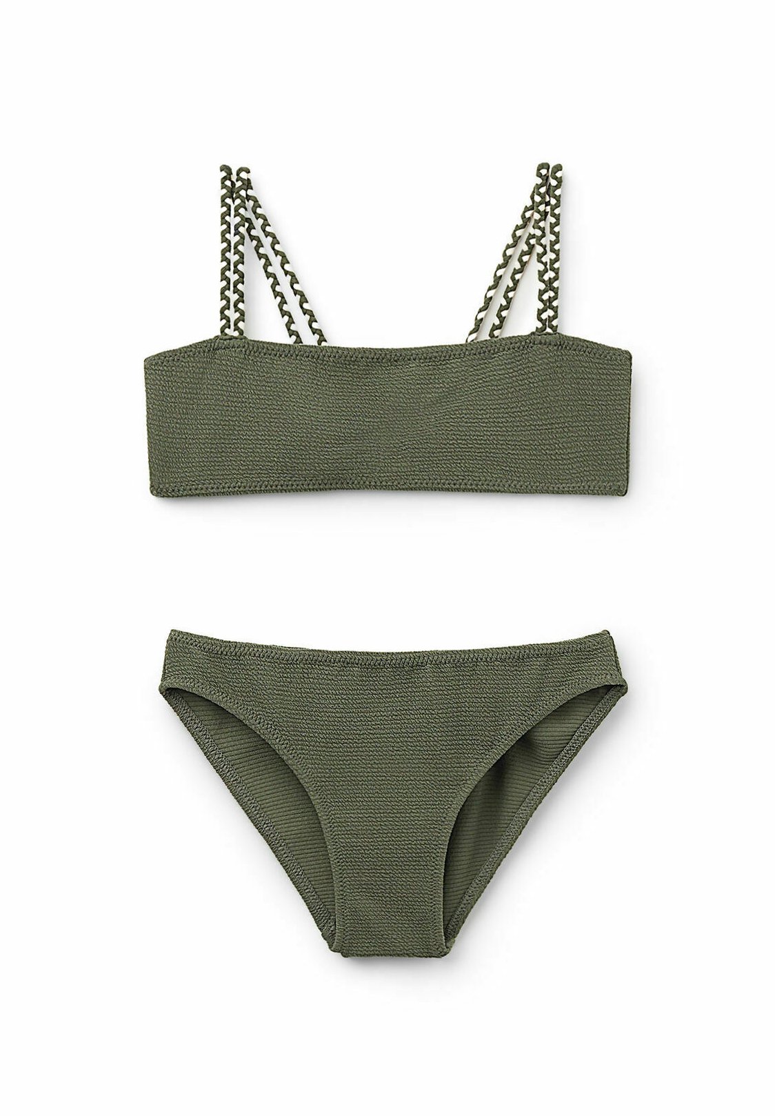 Calzedonia CRINKLE TWIST Bikini green/vert foncé