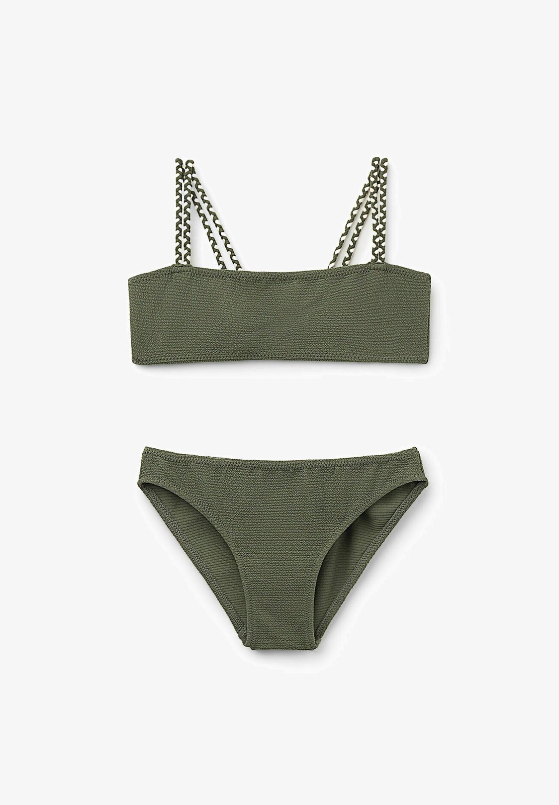 Calzedonia CRINKLE TWIST Bikini green/vert foncé