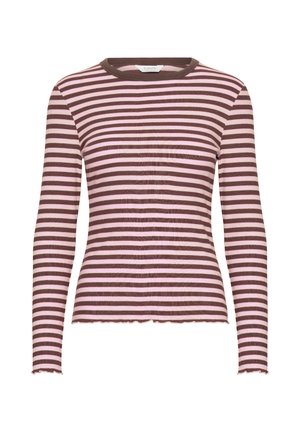 b.young, BYSINNE RIB TSHIRT - T-shirt à manches longues - java pink stripe