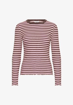 b.young, BYSINNE RIB TSHIRT - T-shirt à manches longues - java pink stripe