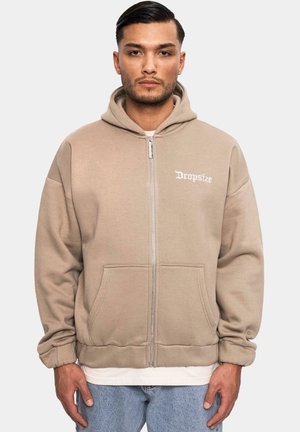 SUPER HEAVY OVERSIZE BLANK ZIP - Sweat zippé - weatheredteak