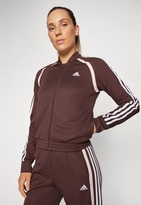 adidas Sportswear TEAMSPORT TRACK SUIT - Gornji dio trenirke - shadow brown/white