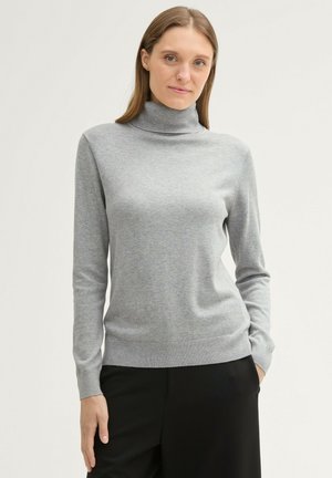 BASIC ROLLKRAGEN - Jersey de punto - medium silver grey melange