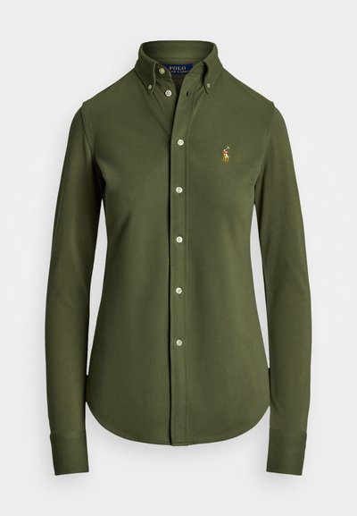 Polo Ralph Lauren LONG SLEEVE BUTTON FRONT SHIRT - Bluza z gumbi - thermal green