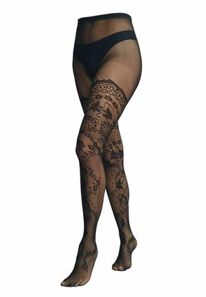 Collants - black placement lace