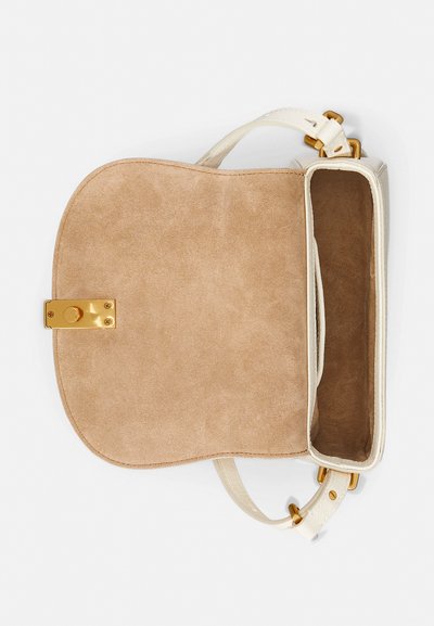 Polo Ralph Lauren POLO ID LEATHER SADDLE BAG - Mala a tiracolo - ivory