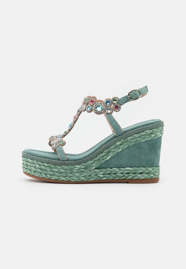 Sandali con plateau - mint