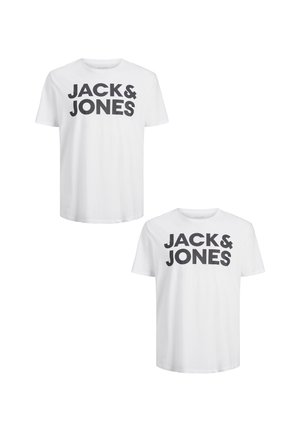 LOGO PLUS SIZE RUNDHALS KURZARM ECORP 2PACK - T-Shirt print - weiß