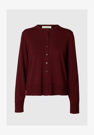 Selected, SLFTHEA CARDIGAN - Strickjacke - tawny port