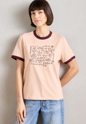 EMBROIDERED RINGER REGULAR FIT  - Basic póló - rose dust