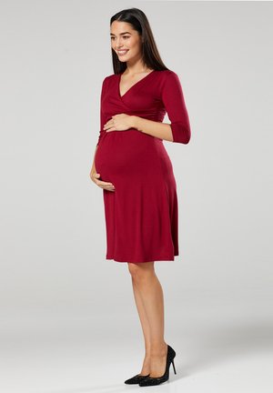 EMPIRE - Jersey dress - bordeaux