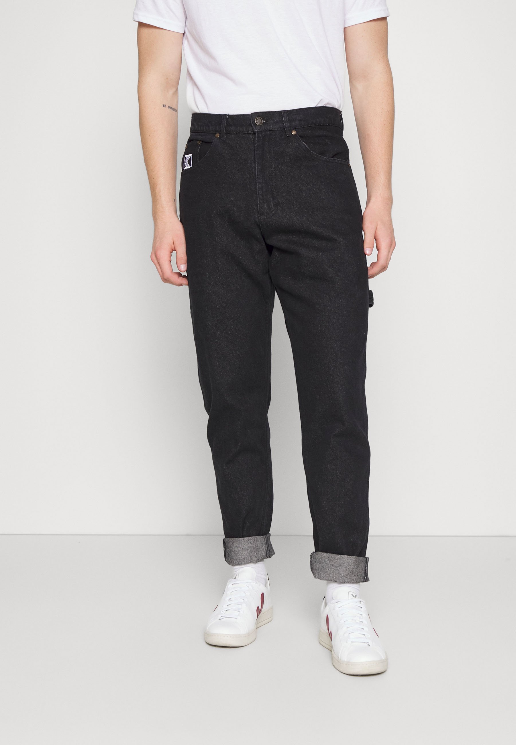 Karl Kani RETRO RINSED PANTS UNISEX - Jeans baggy - black/nero - Zalando.it