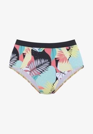 LASCANA PANTS HIGHWAIST - Bikini-Hose - turquoise/yellow