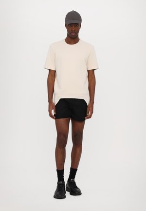PANELLED TEXTURED TEE UNISEX - T-Shirt basic - ecru