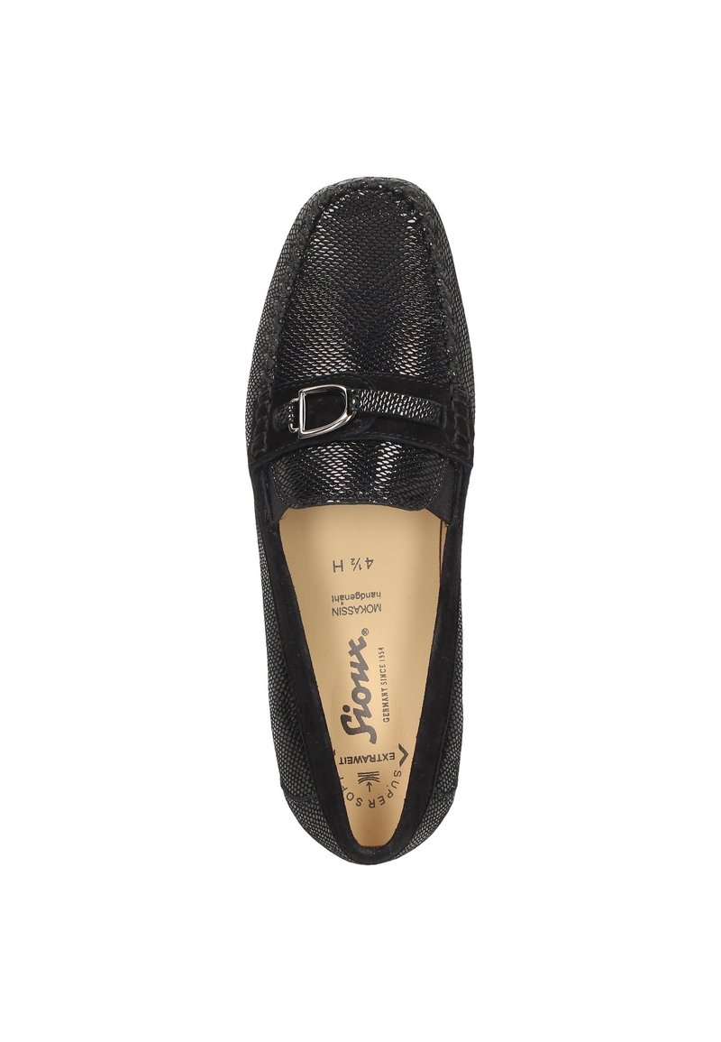 Sioux CORTIZIA Mocassins schwarz/zwart