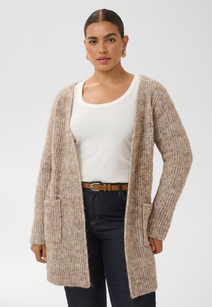 Kaffe Curve, KCKIKKA CARDIGAN - Gilet - desert taupe melange
