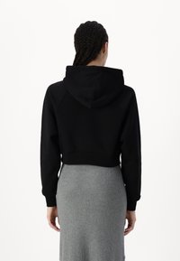GAP ULTRA CROP HOODIE - Bluză de molton - true black