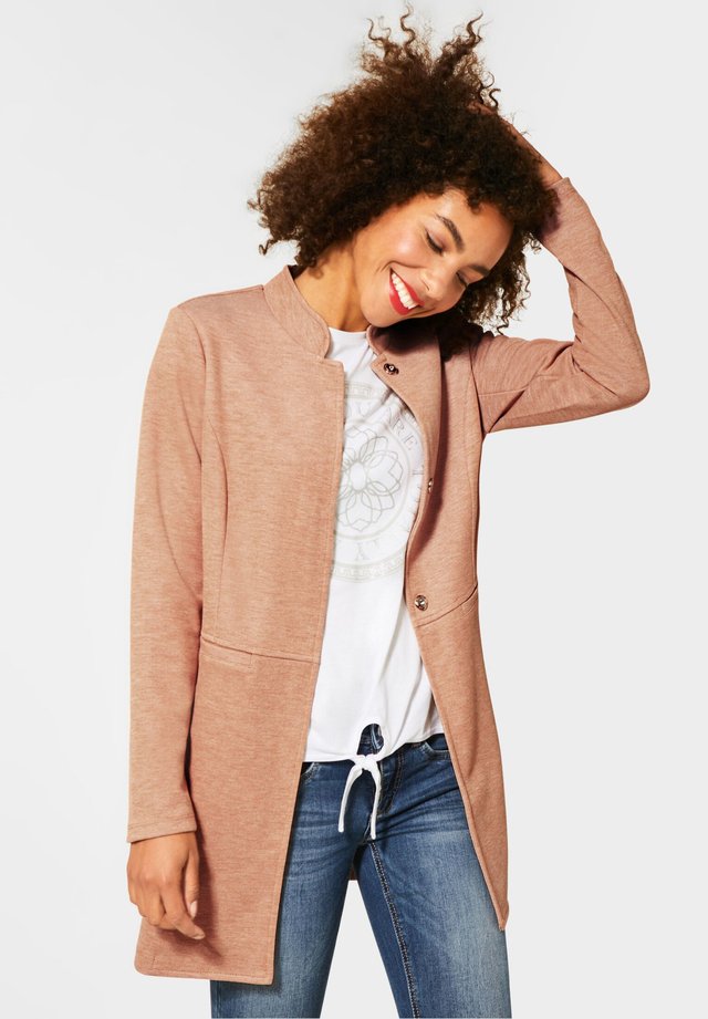 MIT PIQUÉ - Kurzmantel - orange