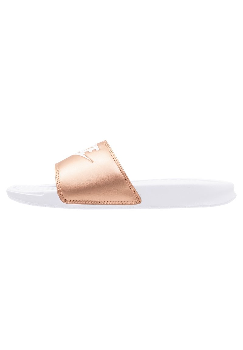 Nike Slides in Metallic Rose Gold and White Nike Women main image 3