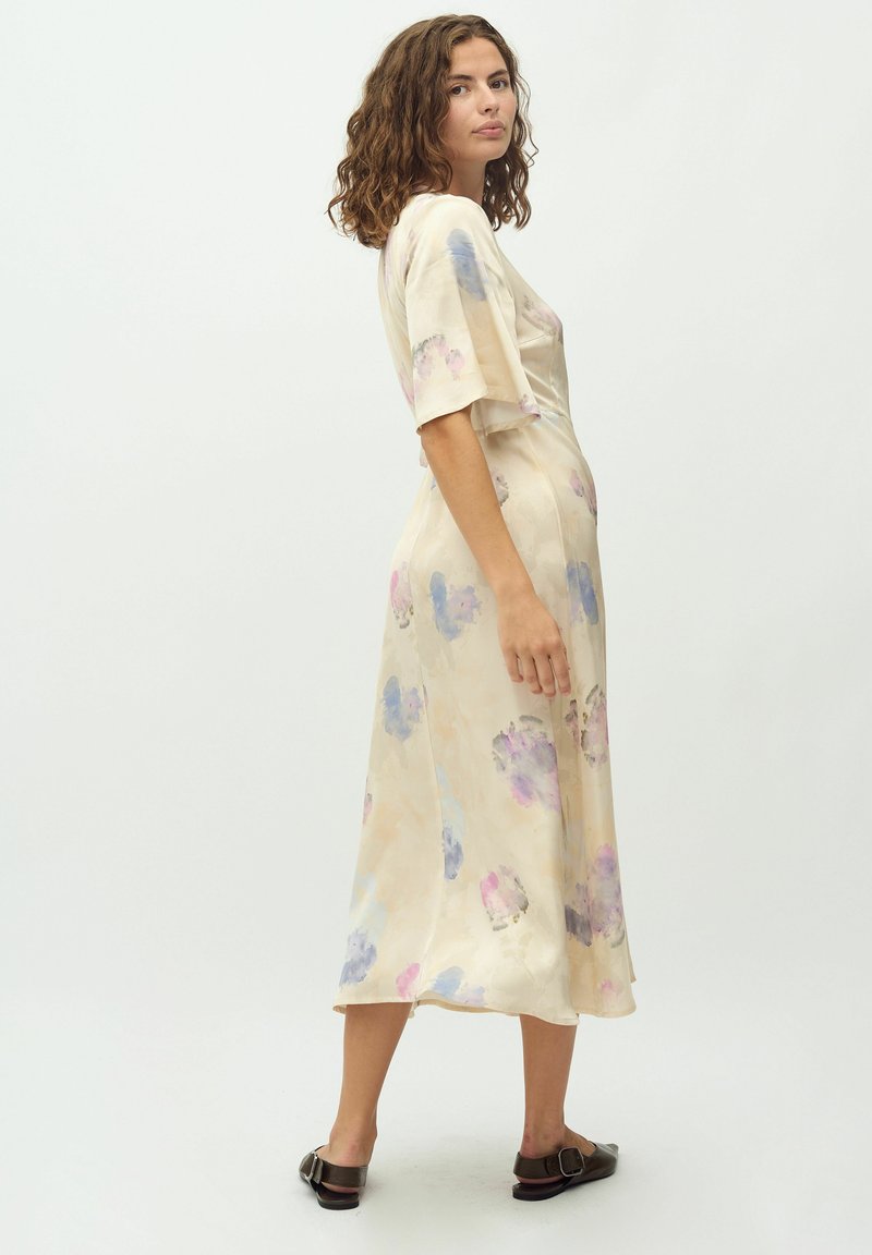 knee length dresses for ladies Moss Copenhagen - Kjoler - Saloma Ladonna Shirt Dress Aop - Cement Dot