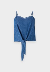 ONLNOVA KNOT SINGLET  - Blůza - medium blue denim