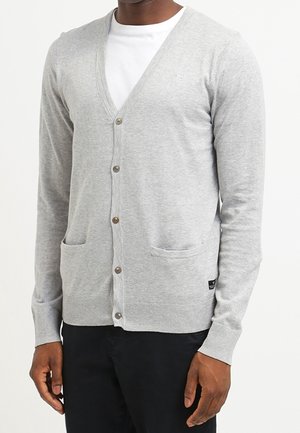 Strickjacke - mottled grey