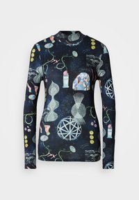 ALL OVER PRINTED MOCK NECK LONG SLEEVE - Top s dlouhým rukávem - black mountain