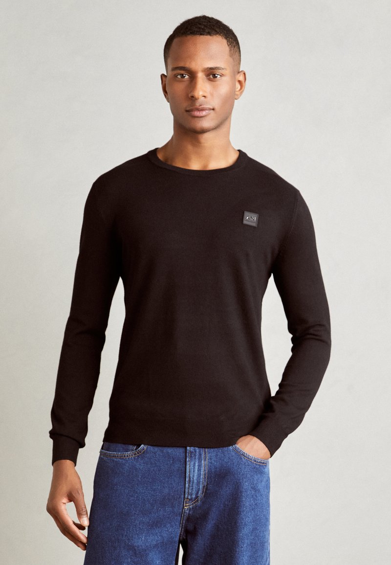 Antony Morato WITH LOGO PATCH - Pulover - black