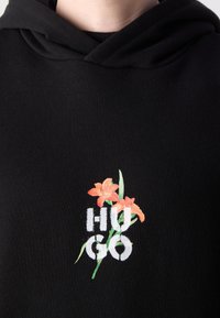 HUGO Felpa con cappuccio - black