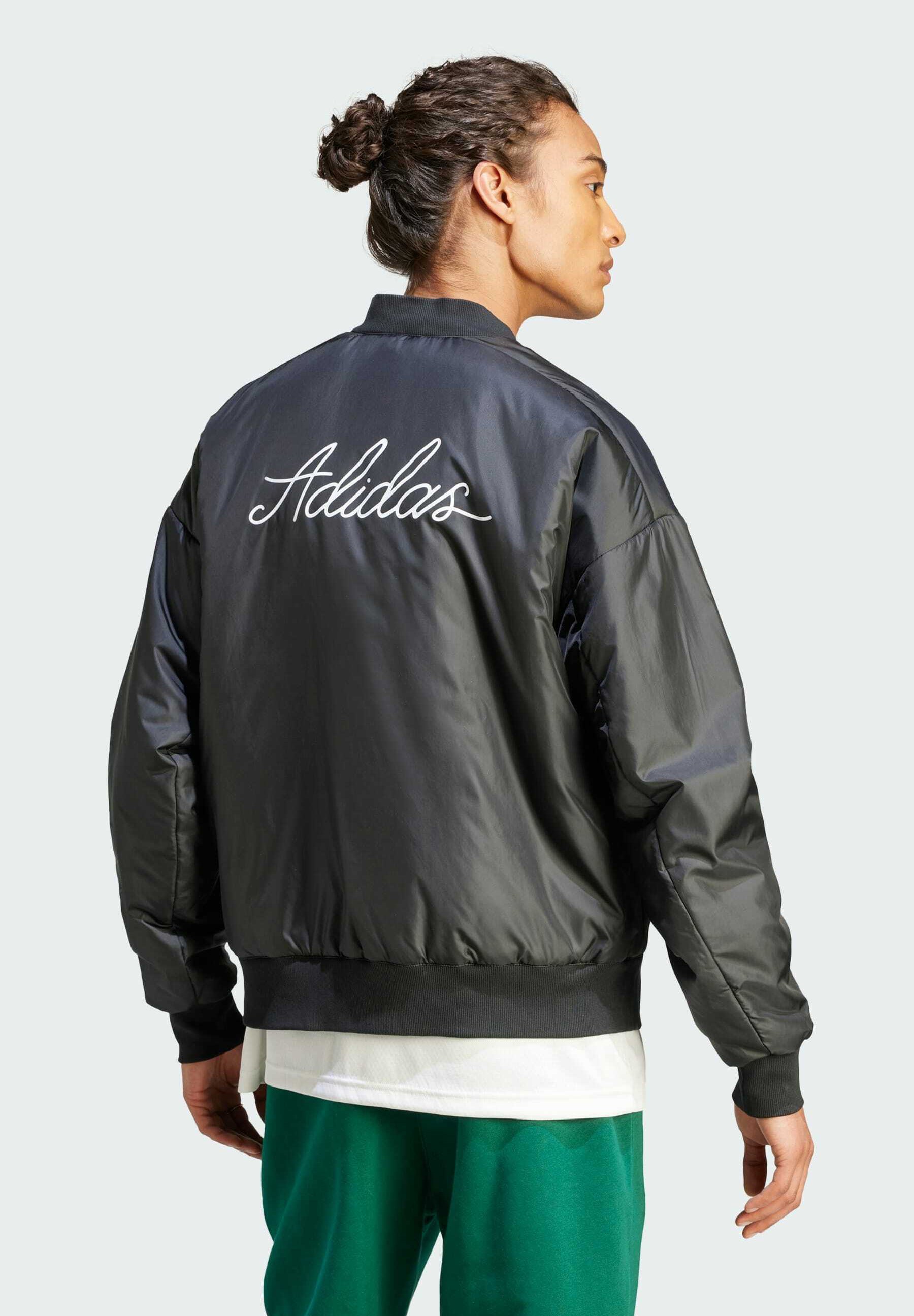 adidas satin varsity jacket
