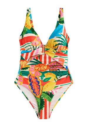 Next Kupaći kostim - red green tropical