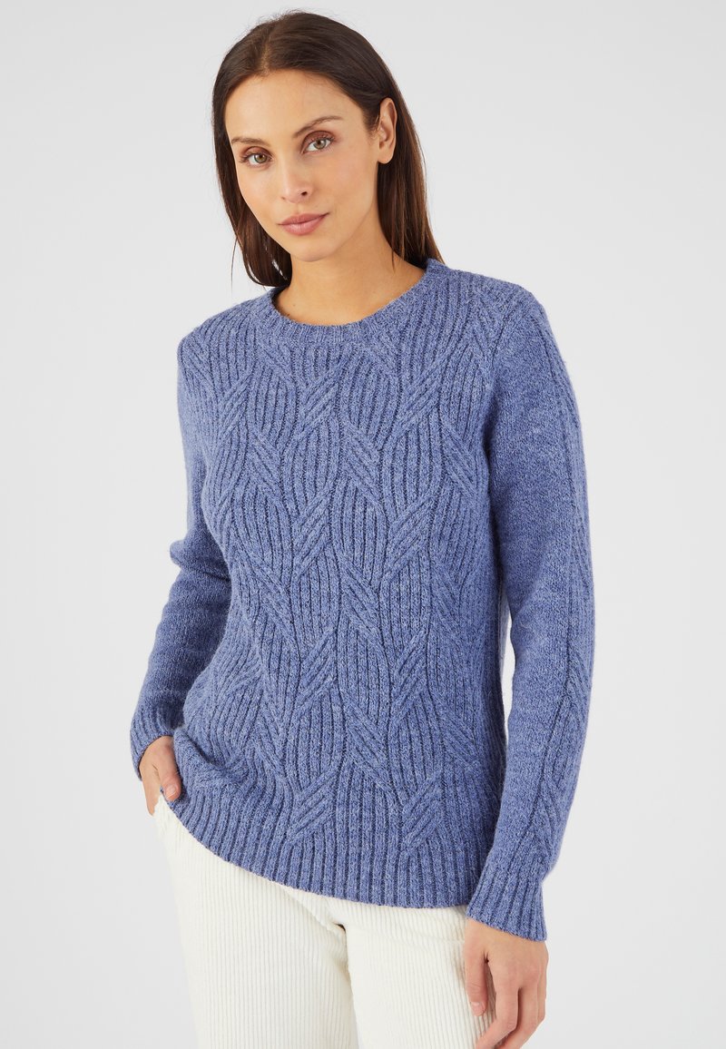 Damart COL ROND - Maglione - bleu chiné