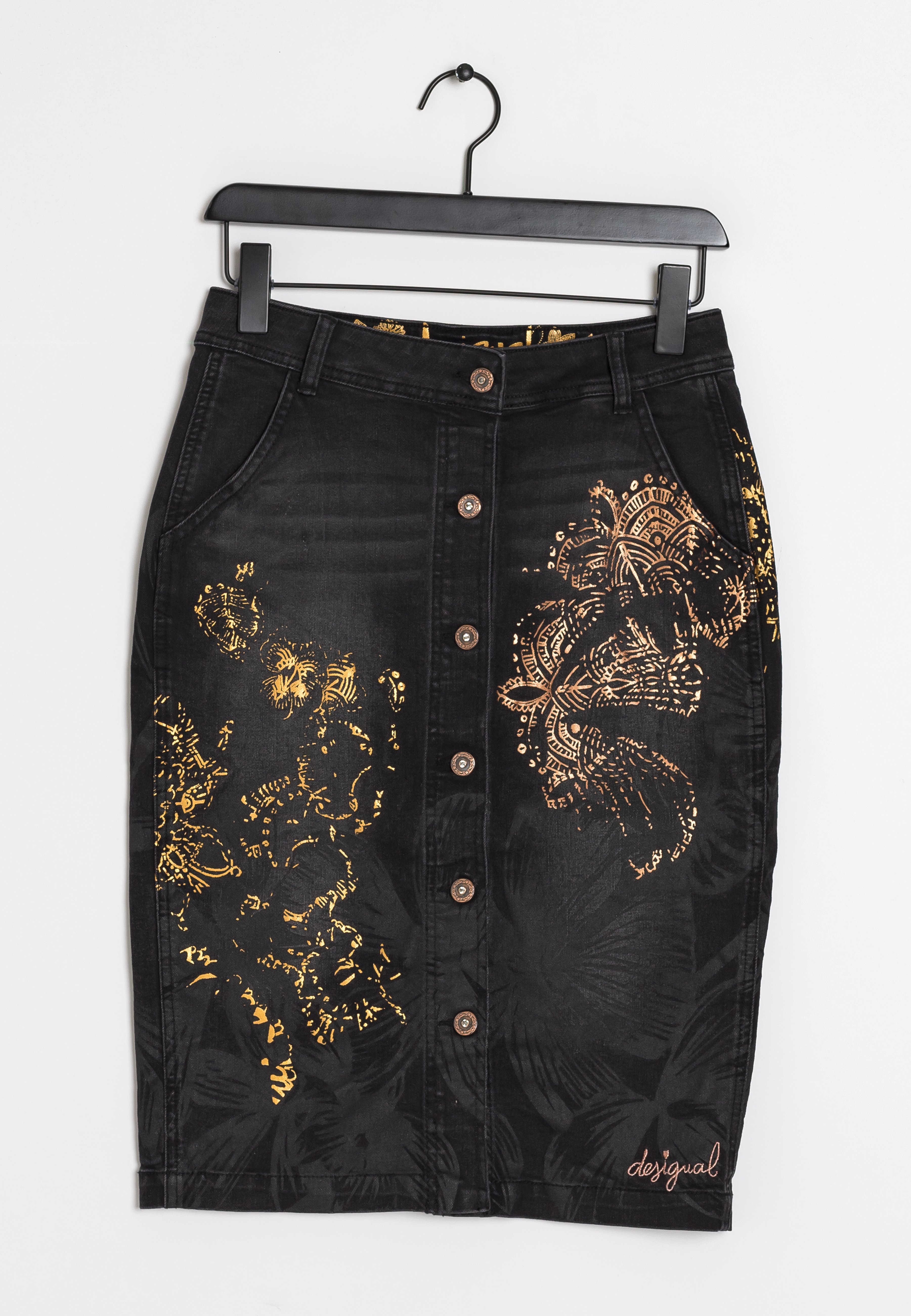 Desigual Falda de tubo - black/negro - Zalando.es