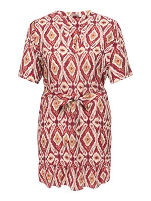 ONLY Carmakoma, DRESS CARANTONIA SHORT DRESS - Jurk - brick red