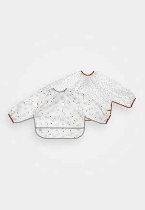 Lässig LONG SLEEVE BIB TINY FARMER SHEEP 2 PACK - Slinček - white