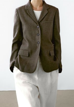 Veste en jean - mottled brown