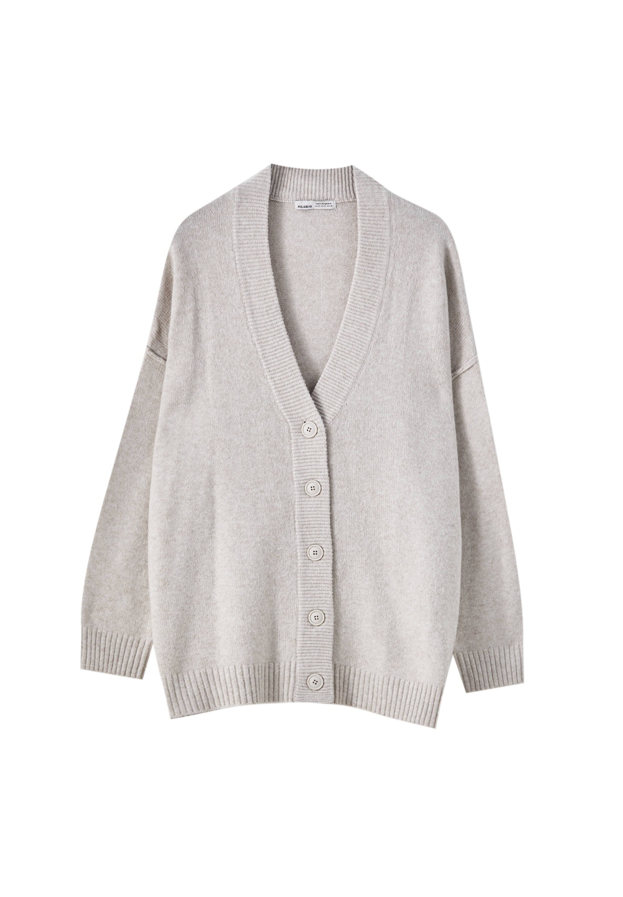 Mottled beige cardigan