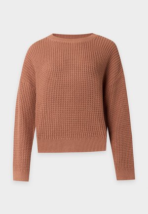 Eberjey, SWEATER CROPPED CREW - Haut de pyjama - hazelnut
