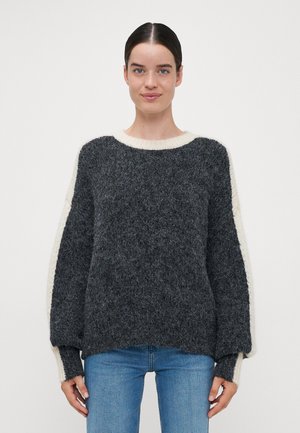 VMCORDELIA O NECK  - Strikkegenser - dark grey melange/birch