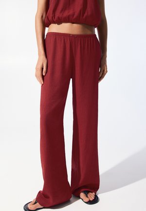 Trousers - dark red