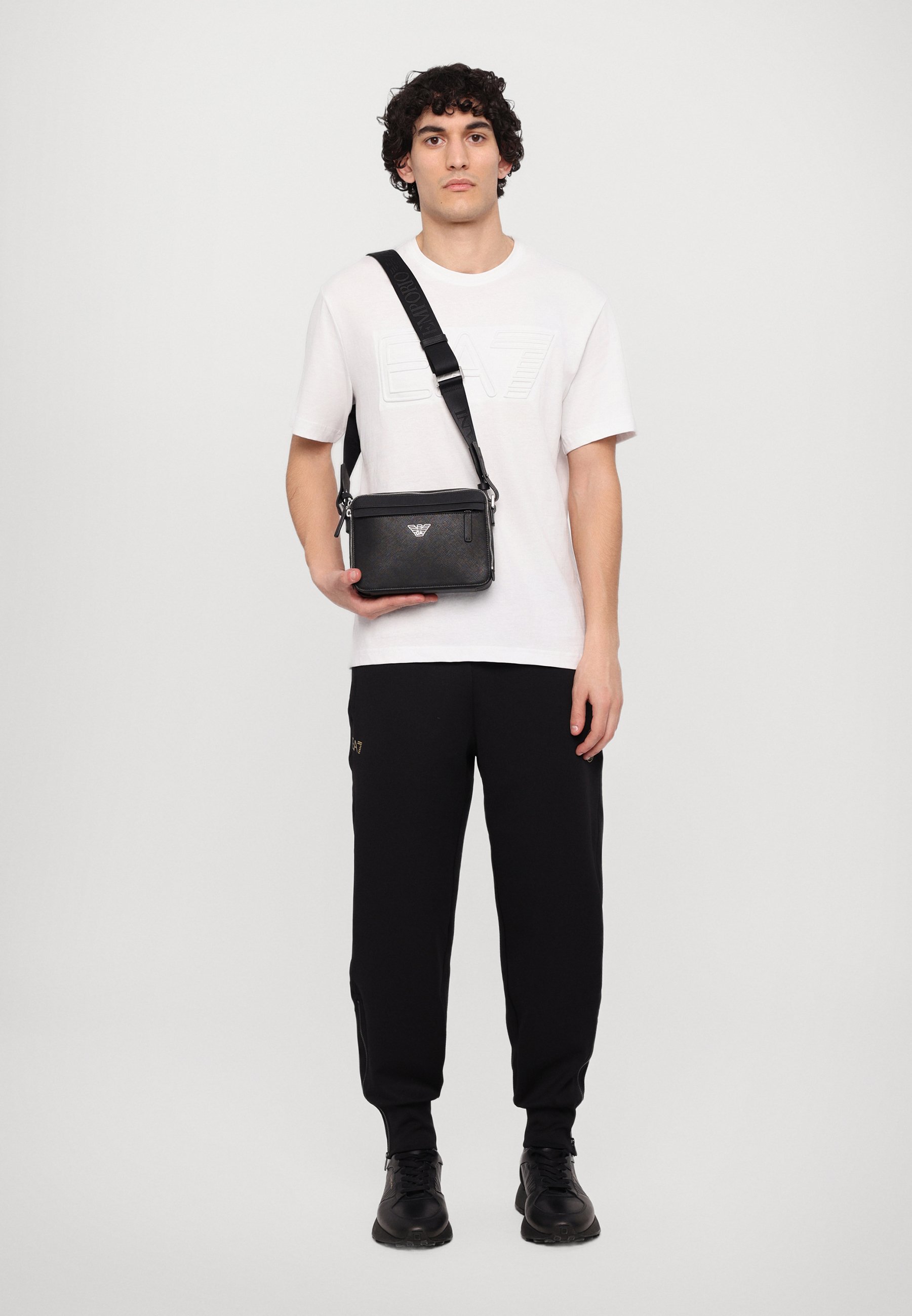 Emporio Armani MINI BAG - Cross body bag - black beauty/black