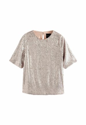 Next SEQUIN-REGULAR FIT - Blůza - gold champagne