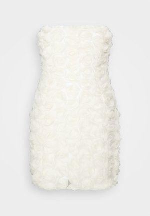 FLORAL MINI BANDEAU DRESS WEDDING - Cocktail φόρεμα / Φόρεμα για πάρτι - ivory